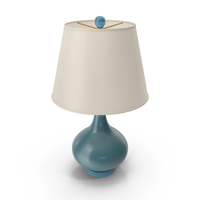 Blue Akeim Glass Table Lamp PNG & PSD Images