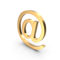 At Symbol Gold PNG & PSD Images