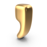 Gold Comma Symbol PNG & PSD Images