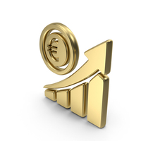 Euro Business Growth Chart with Symbol PNG & PSD Images