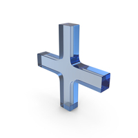 Blue Glass Plus Symbol PNG & PSD Images