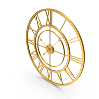 Gold Balliol Wall Clock PNG & PSD Images
