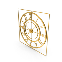 Gold Balliol Wall Clock PNG & PSD Images