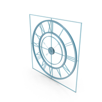 Blue Balliol Wall Clock PNG & PSD Images
