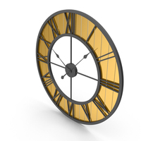 Black & Gold Balliol Wall Clock PNG & PSD Images