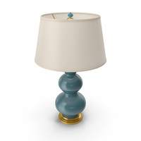 Blue Ceramic Table Lamp PNG & PSD Images