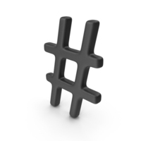 Black Plastic Hash Symbol PNG & PSD Images