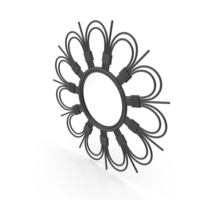 Esger Daisy Petal Accent Mirror PNG & PSD Images