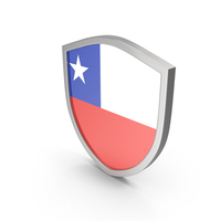 Chile Flag Shield PNG & PSD Images