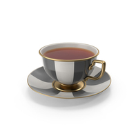 Stripe Black Cup of Tea PNG & PSD Images