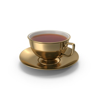 Gold Cup of Tea PNG & PSD Images
