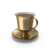Gold Cup of Tea PNG & PSD Images