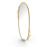 Gold Ikea Ekne Oval Wall Mirror PNG & PSD Images