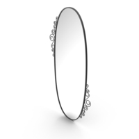 Black Ikea Ekne Oval Wall Mirror PNG & PSD Images