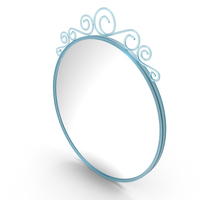Blue Ekne Round Wall Mirror PNG & PSD Images