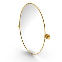 Gold Luecinda Oval Metal Mirror PNG & PSD Images