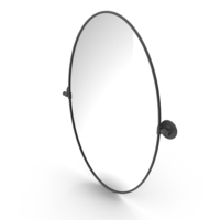 Black Luecinda Oval Metal Mirror PNG & PSD Images