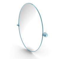 Blue Luecinda Oval Metal Mirror PNG & PSD Images
