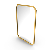 Gold Medium Octagonal Accent Mirror PNG & PSD Images