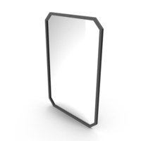 Black Medium Octagonal Accent Mirror PNG & PSD Images