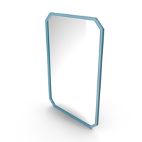 Blue Medium Octagonal Accent Mirror PNG & PSD Images