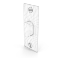 Door Lock Latch With Screw Head Wireframe PNG & PSD Images