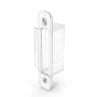 Door Lock Strike Plate With Screw Head Wireframe PNG & PSD Images