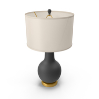 Black Santaana Ceramic Table Lamp PNG & PSD Images
