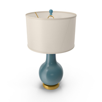 Blue Santaana Ceramic Table Lamp PNG & PSD Images
