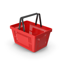 Red Shopping Basket PNG & PSD Images