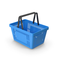 Blue Shopping Basket PNG & PSD Images