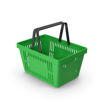 Green Shopping Basket PNG & PSD Images
