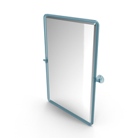 Blue Woodvale Metal Vanity Mirror PNG & PSD Images