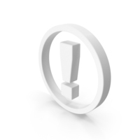 White Attention Symbol PNG & PSD Images