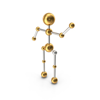 Gold Stickman Figure PNG & PSD Images