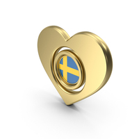 Heart Circular Icon Flag of Sweden PNG & PSD Images