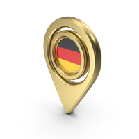 Gold Location Flag Of Germany Symbol PNG & PSD Images