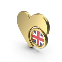 Flag Heart Icon Flag of United Kingdom PNG & PSD Images