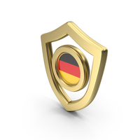 Gold Shield Of Germany Flag Symbol PNG & PSD Images