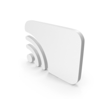 White WiFi Feed Symbol PNG & PSD Images
