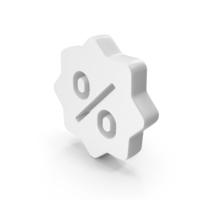 White Percent Loan In Star Symbol PNG & PSD Images