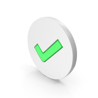 Green Tick Mark Round Symbol PNG & PSD Images