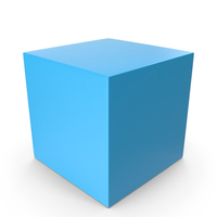 Blue Cube Basic Geometric Shape PNG & PSD Images