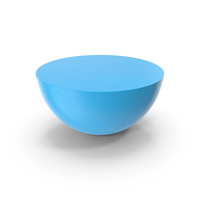 Blue Half Sphere Basic Geometric Shape PNG & PSD Images
