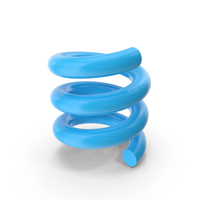 Blue Helix Spring Basic Geometric Shape PNG & PSD Images