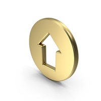 Arrow Up in Circular Symbol PNG & PSD Images