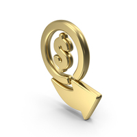 Dollar Coin with Right Arrow Symbol PNG & PSD Images
