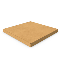 6-Inch Kraft Paper Pizza Box - Close PNG & PSD Images