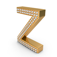 Gold With Diamond Letter Z PNG & PSD Images