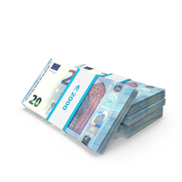 20 Euro Money Bundles PNG & PSD Images